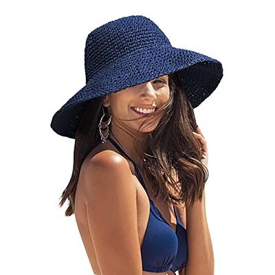 N POLAR Women'sUV Protection Sun Hat Foldable Wide Brim Ponytail