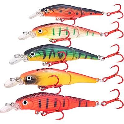 CharmYee Bass Fishing Lure Topwater Bass Lures Fishing Lures Multi Jointed  Swimbait Lifelike Hard Bait Trout Perch (Pack of 3) - Yahoo Shopping