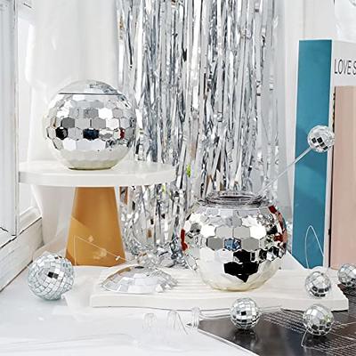 6-Color Mirror Disco Ball 70s Decorative Straws Mini Straw Party  Decorations