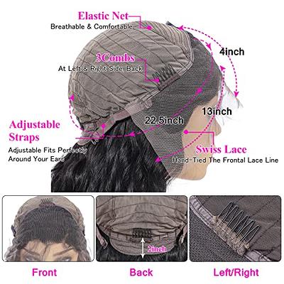 13x4 Deep Wave Lace Front Wigs Human Hair Pre Plucked Wigs for