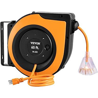 HONDERSON 30 Ft Retractable Extension Cord Reel with 3 Electrical Power  Outlets - 16/3 SJTW Power Cord,10 AMP Circuit Breaker - Ceiling or Wall  Mount for Garage,UL Listed,Yellow - Yahoo Shopping