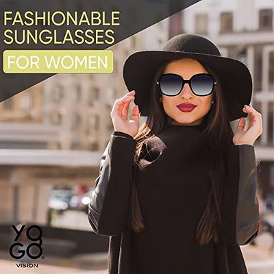 Yogo Vision Fit Over Wrap Sunglasses Polarized Lens Wear Over Eyeglasses  100% UV Protection for Men and Women