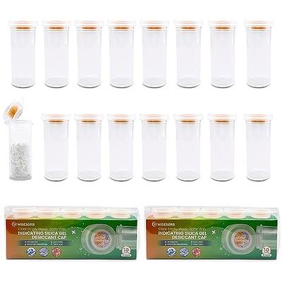 Amber Pill Bottle, Waterproof Labels Glass Pill Bottle, Vitamin