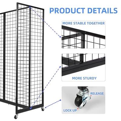 NectaCol Grid Gondola Unit, 4pcs 2'x 5' Gridwall Panels Tower with  Floorstanding, Black Wire Grid Wall Panels with Wheels Legs, Craft Fair  Display Rack, Art Display Stand - Yahoo Shopping