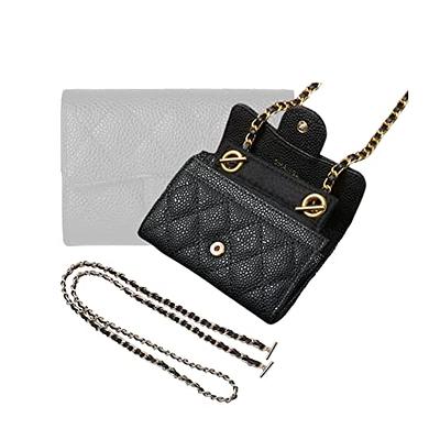 Card Holder Conversion Kit for Small Flap Wallet Insert & Chain Strap,  Classic Small Wallet on Chain, Credit Card Holder Insert Crossbody  Converter Kit (120cm Silver Leather Chain, Azure Blue) - Yahoo