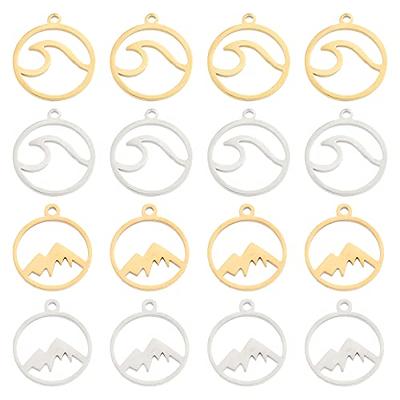 SUNNYCLUE 1 Box 40Pcs Flat Round Mountain Charms Bulk Stainless Steel Wave  Charm Sea Beach Charm for Jewelry Making Charms Women Adults DIY Earring  Necklace Bracelet Keychains Craft Hawaii Summer - Yahoo Shopping