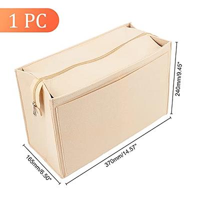 WADORN Felt Zipper Handbag Organizer Insert, Felt Tote Bag Insert Rectangle  Purse Organizer Bag In Bag Multiple Compartments Bag Insert Interior Shaper  for LV ONTHEGO GM, Beige, 14.6x6.5x9.4 Inch - Yahoo Shopping