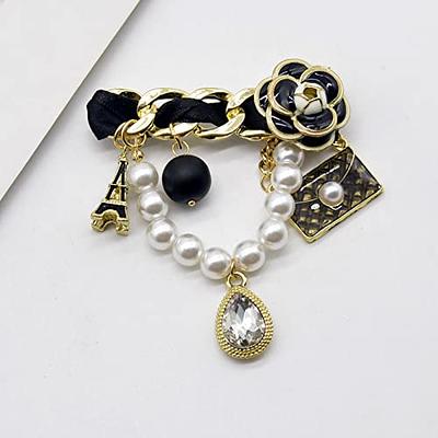 Women Vintage Brooches Pins Rhinestone Pearl Badges Buckle Party Banquet  Jewelry