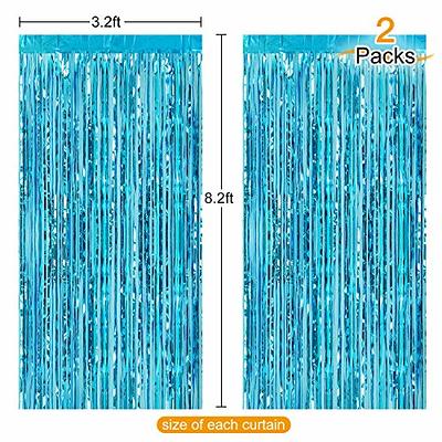  4 Pack 3.2Ft x 8.2Ft Red Fringe Curtain Backdrop, Sparkle  Metallic Tinsel Foil Fringe Streamers Background for Photo Booth Birthday  Wedding Baby Shower Halloween Christmas Party Decorations : Home & Kitchen