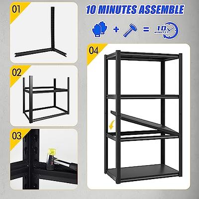 REIBII 5-Tier Garage Shelving Unit, Widen Heavy Duty Metal Storage