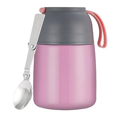 Nomeca Food Thermos Stainless Steel Vacuum Insulated Kids Food Jar with  Folding Spoon, 16Oz Soup Thermos Keep Food Warm/Cold, Wide Mouth &  Leakproof