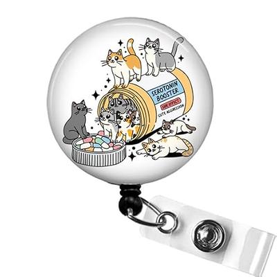 Sarcastic Christmas Cat Badge Reel, Or Whatever, Funny Retractable