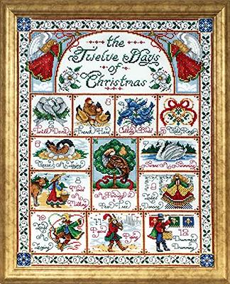 Design Works Crafts Gnomes Counted Cross Stitch Stocking Kit, White