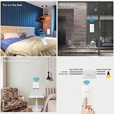 Wireless Switch Remote Control light kinetic Self Powered RF 433 push  button wall panel No Cables