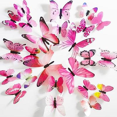 Ewong 72PCS Butterfly Wall Decals 3D Butterflies Wall Art Craft