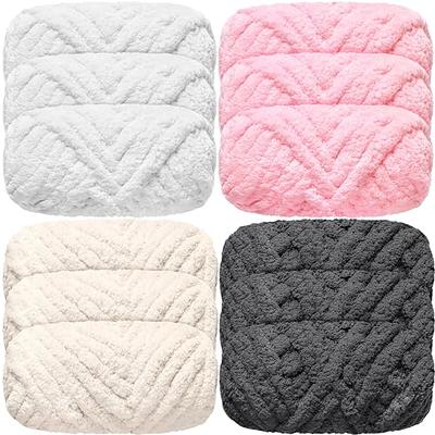 iDIY Chunky Yarn 3 Pack (24 Yards Each Skein) - Hot Pink - Fluffy Chenille  Yarn Perfect for Soft Throw and Baby Blankets, Arm Knitting, Crocheting and