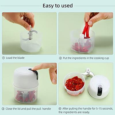 Mini Garlic Crusher Manual Pull String Grater Grinder Tools