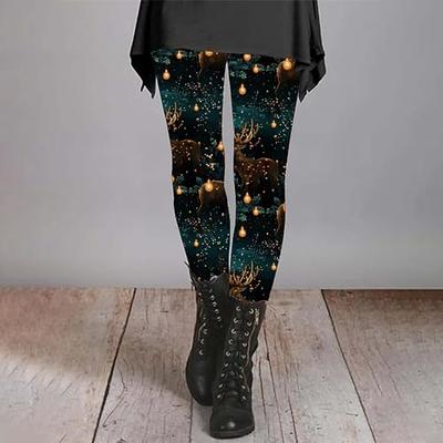 GREGG Leggings for Women Christmas Fashion Xmas Print Workout