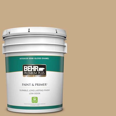 BEHR PREMIUM PLUS 1 gal. Ultra Pure White Semi-Gloss Enamel Low Odor  Interior Paint & Primer 305001 - The Home Depot