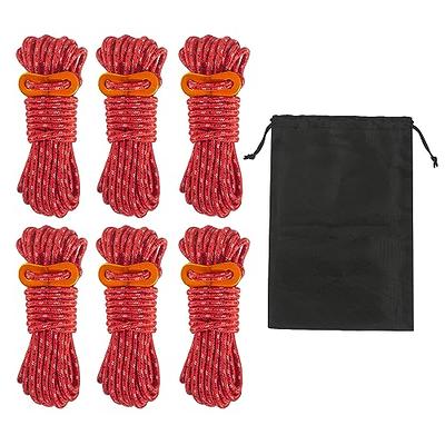 Smithok 16.4ft 6 Pack 4mm Guy Lines Ultralight Tent Cords with