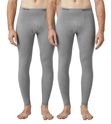 LAPASA Men's Thermal Underwear Bottom Long Johns Pants Fleece Lined Base  Layer Lightweight Stretchy Cold Weather Winter Thermoflux 100 Mildly Warm  M10 Medium Light Heather Grey 2 Pack - Yahoo Shopping