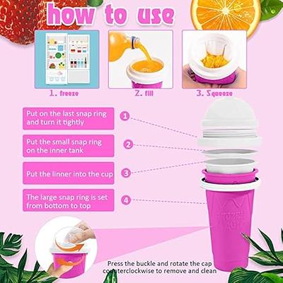 GRETA COMMERCE Slushy Maker Cup Portable and Double Layer Ice Cream Maker  Slushie Magic Cup for DIY Drinks Milk Shake (Pink) - Yahoo Shopping