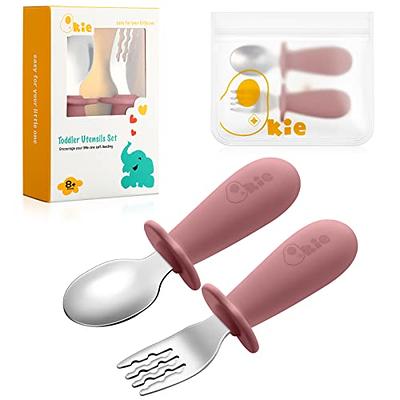 2 pcs Toddler Utensils, Stainless Steel Toddler Silverware Set with Round  Handle, Baby Forks for Self Feeding, 1 Toddler Fork and 1 Toddler Spoon,  BPA Free - Yahoo Shopping