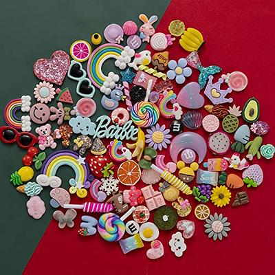 80 Pcs Fake Soft Candy Resin Candy Mixed Simulated Candy Charms