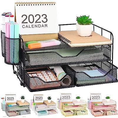  vedett Office Desk Organizer with 6 Compartments + Pen