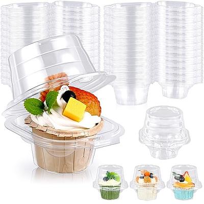 Bokon 4 Pcs 3 Tier Cupcake Carrier Stackable Cupcake Holder with