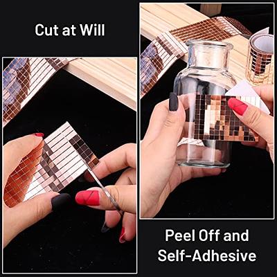 Mini Disco Ball Mirror Tiles Mini Square Glass Tiles 5 x 5 mm Self