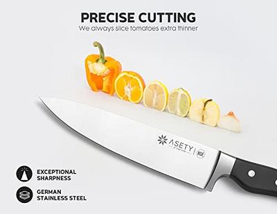  MAD SHARK Ultra Sharp Chef Knife, 8 Inch Professional Kitchen  Knife, Made of Super Damascus Stainless Steel, Non-stick Blade Chopping  Knife with Ergonomic Handle, Finger Guard & Gift Box: Home 