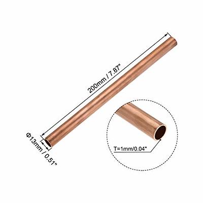 uxcell Copper Round Tube, 10mm OD 1mm Wall Thickness 300mm Long Straight  Pipe Tubing 2 Pcs