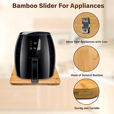 Bamboo Appliance Slider - Wooden Tray for Kitchen Appliances, Coffee Station and Kitchen Organization - Appliance Sliders for Kitchen Appliances
