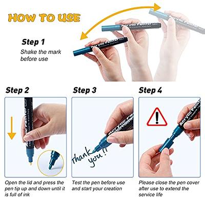  Brush Tip Acrylic Paint Markers Paint Pens Set,Ideal