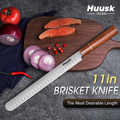 Huusk Japan Knife, Brisket Knife 11.6 Inch Premium Slicing Knife Hand  Forged