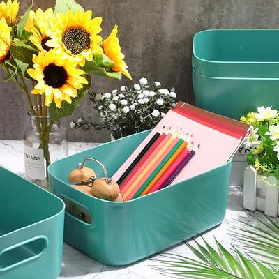 Soaoo 10 Pcs Pantry Storage Baskets Plastic Storage Bins Pantry Organizing  Bins Colored Baskets for Kitchen Cupboard Bathroom Shelves Drawers Pantry