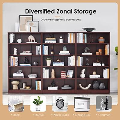 Tribesigns Bookshelf, 70.9 Bookcase 8-Tier Staggered Display Shelf