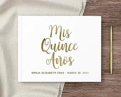 Mis Quince guest book, Quinceaera guest book, Mis Quince Anos Guest book,  birthday party guest book to sign (Hardcover) 