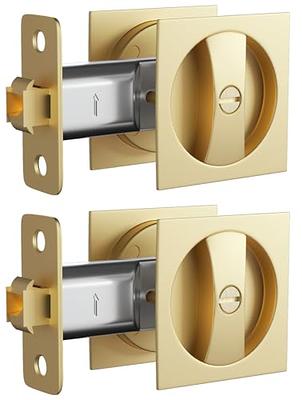 Emtek Square Pocket Door Lock 2 1/2 x 2 1/2 - Canada Door Supply