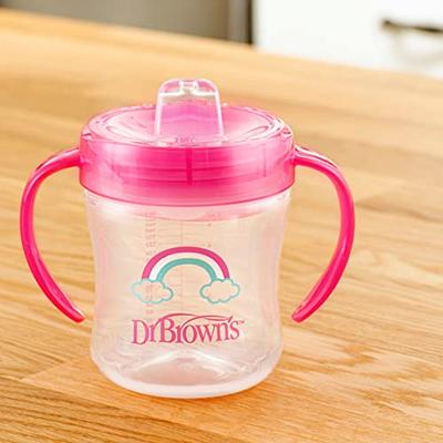 Dr. Brown's Milestones Baby's First Straw Sippy Cup - Pink - 2pk/18oz