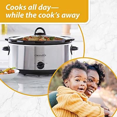 Crock-pot Oval Manual Slow Cooker, 8 quart, Stainless Steel