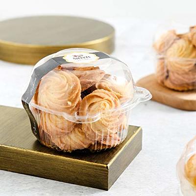 Individual Cupcake Containers (50 Pack) | Clear Plastic Disposable Cupcake  Boxes/Holders | Single Cupcake Holder with Dome Lid Bulk | BPA-Free Plastic