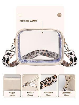 Missnine Clear Bag Stadium Approved PVC Crossbody Purse for Women  Transparent Shoulder Concert Bag with Guitar