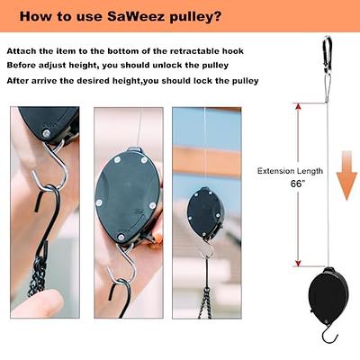 Plant Pulley Retractable Hanger Hanging Planters Heavy Duty