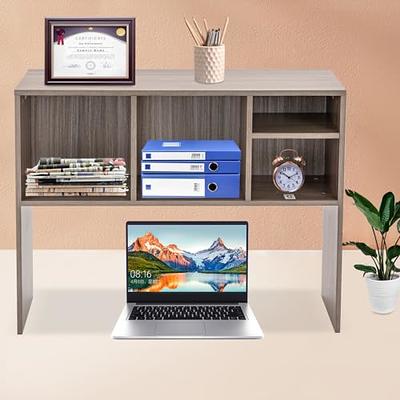 FPIGSHS Wood Computer Desk Bookshelf,Adjustable Desktop Shelves  Organizer,Open Storage Display Rack Shelf for Office Decor,Multiple Sizes  (Color : F, Size : 115cm) : Office Products