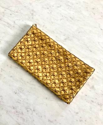 La Regale Black Sequin Triangle Clutch