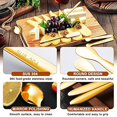 Wooden Spoon for Eating, Fork and Knife Set(6 pcs), Salad Spoon, Spreader  Knife, serving spoon, Small Scoops for Canisters, Coffee Spoon, Portable