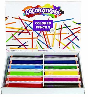 Colorations Color Pencils, Set of 240, Pre-sharpened Color Pencils,12  Colors,Thick Core Pencils,Hexangonal Shape,Sustainably Harvested Wood  Pencils, Classroom Supplies,Coloring Pencils,Drawing Pencils - Yahoo  Shopping