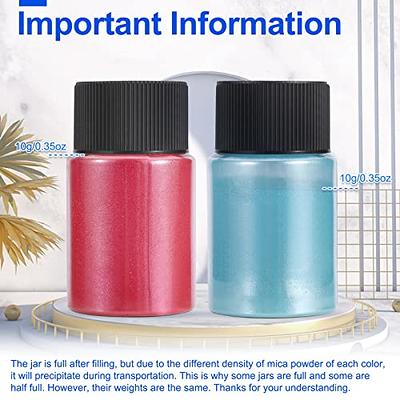 CHANGTIKEJI Mica Powder，63 Colors - 10g/Bottle of Natural Pigment